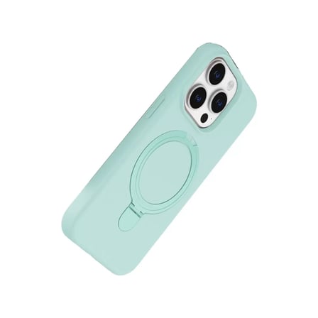 İphone 15 Pro Max Regal Magsafe Standlı Kapak - Su Yeşili