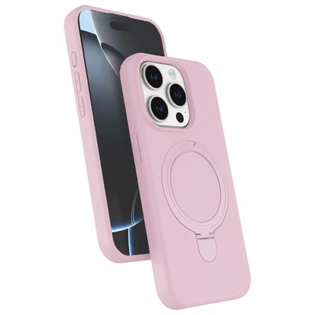 İphone 14 Pro Max Regal Magsafe Standlı Kapak - Açık Pembe