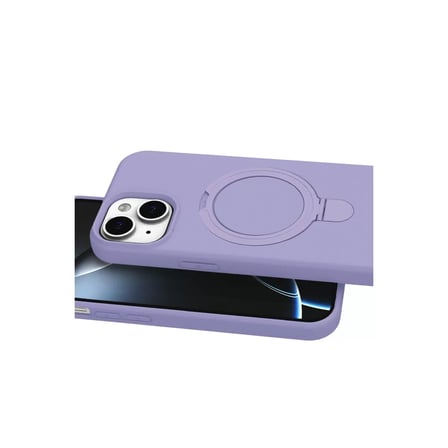 İphone 14 Regal Magsafe Standlı Kapak - Lila