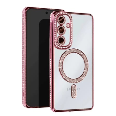 Samsung Galaxy A35 5g Joke Simli Magneticsafe Kılıf - Pembe