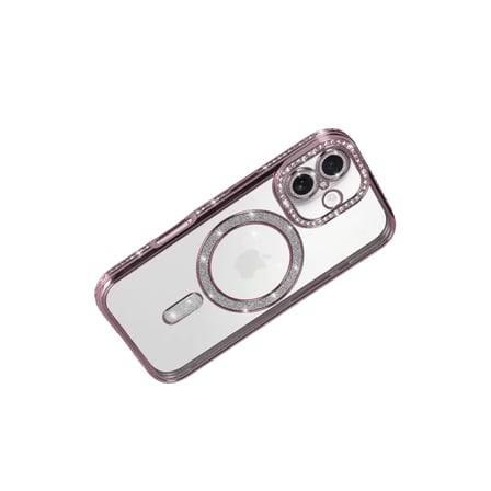 İphone 17 Joke Simli Magneticsafe Kılıf - Pembe