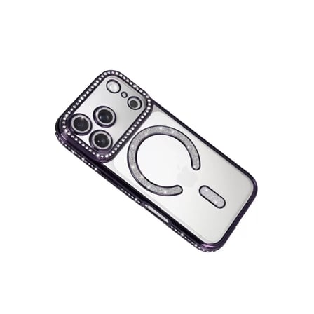 İphone 17 Pro Max Joke Simli Magneticsafe Kılıf - Derin Mor