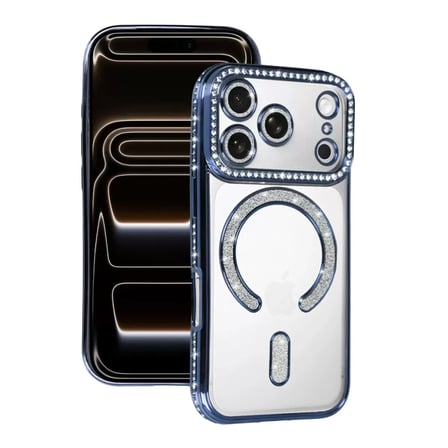İphone 17 Pro Max Joke Simli Magneticsafe Kılıf - Mavi