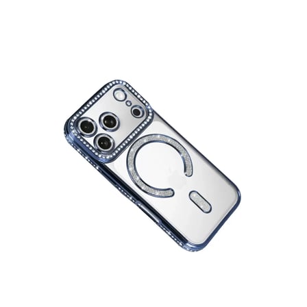 İphone 17 Pro Max Joke Simli Magneticsafe Kılıf - Mavi
