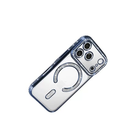 İphone 17 Pro Max Joke Simli Magneticsafe Kılıf - Mavi