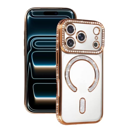 İphone 17 Pro Max Joke Simli Magneticsafe Kılıf - Turuncu