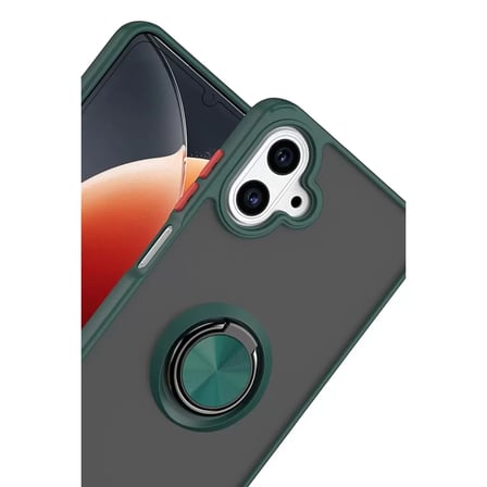 Samsung Galaxy A07 4g Montreal Yüzüklü Silikon Kapak - Yeşil