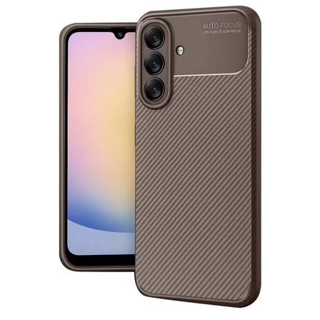 Samsung Galaxy A17 5g Auto Focus Karbon Kapak - Kahverengi