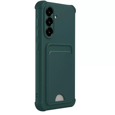 Samsung Galaxy A17 5g Kelvin Kartvizitli Silikon - Koyu Yeşil