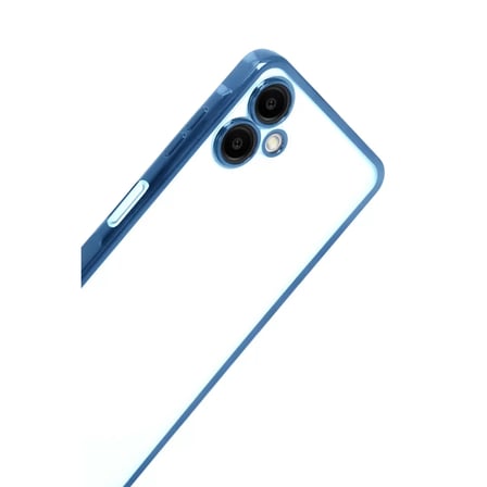 Samsung Galaxy A07 4g Razer Lensli Silikon - Açık Mavi