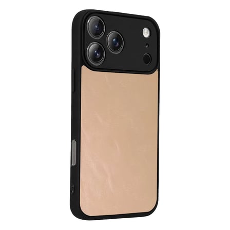 İphone 17 Pro Aras Deri Kapak - Pudra