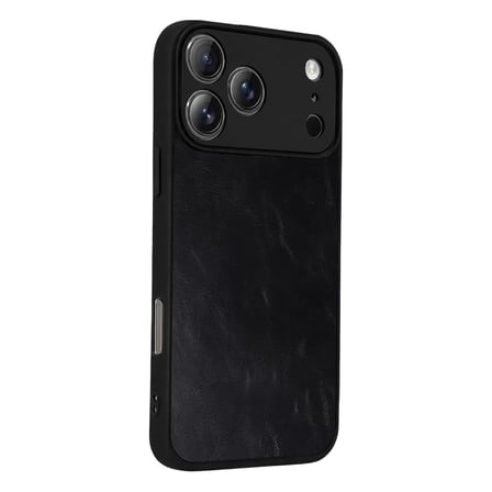 İphone 17 Pro Max Aras Deri Kapak - Siyah