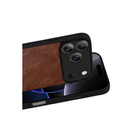 İphone 17 Pro Max Aras Deri Kapak - Taba