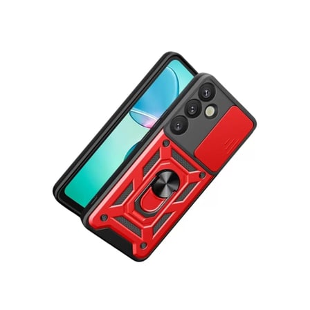 Samsung Galaxy S26 Pars Lens Yüzüklü Silikon - Kırmızı