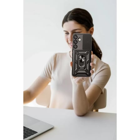 Samsung Galaxy S26 Plus Pars Lens Yüzüklü Silikon - Yeşil