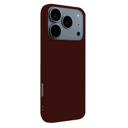 İphone 17 Pro Nano İçi Kadife Silikon - Bordo