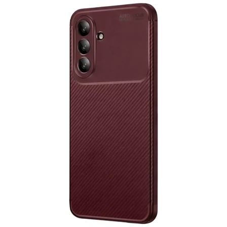 Samsung Galaxy A36 Kılıf Auto Focus Karbon Kapak - Bordo