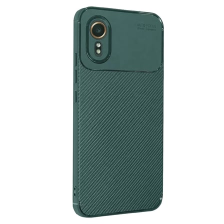 Samsung Galaxy Xcover 7 Kılıf Auto Focus Karbon Kapak - Yeşil