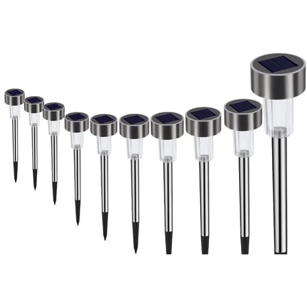 Metal Gövdeli Solar Bahçe Lambası 10 lu Paket