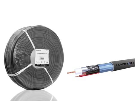 Cctv Kablo Mini Coax Eco Cca Pe 2X0.50 Mm Dış Mekan 250 M - Siyah HDX5582-250
