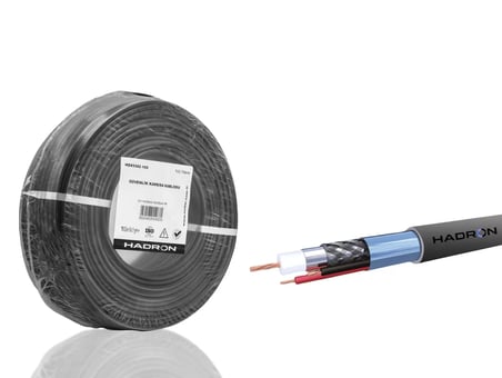Cctv Kablo Mini Coax Eco Cca Pe 2X0.50 Mm Dış Mekan 100 M - Siyah HDX5582-100