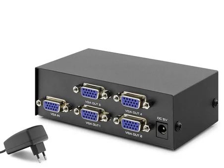 Vga Splitter 1 In 4 Out 200 Mhz - Siyah HDX1278