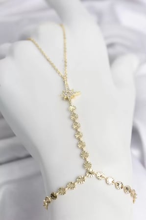 Gold Renk Pirinç Kutup Yıldızı Zirkon Taşlı Şahmeran TJ-SN787