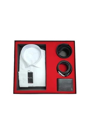 4'lü Set Gömlek, Kemer, Cüzdan Ve Kravat Damat Bohcası