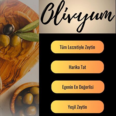 Olivyum Yeşil Zeytin 5OO ML. Cam Şişe % 100 Katkısız