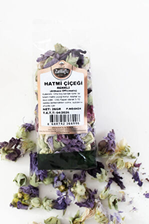 Hatmi Çiçeği Otu Bitkisi Şifalı Bitkiler 2 x 26 gr