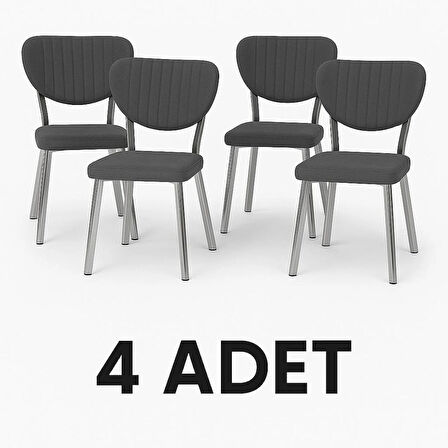 Yafes Masa Sandalye 4'lü Elma Sandalye Mutfak Sandalyesi