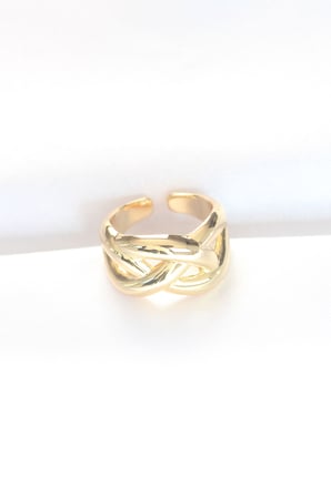 Düğüm Model Gold Renk Ayarlanabilir Yüzük 5886