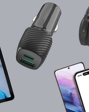 Araç Çakmak Girişli 38W Hızlı Şarj Aleti – İki Cihaz Destekli