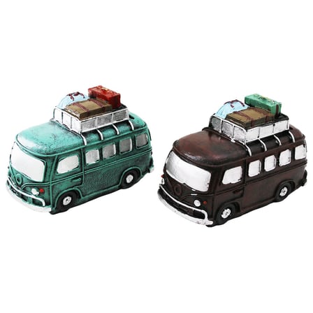Otobüs Vintage Dekoratif Biblo - Kumbara Renkli 22X14X 9CM Reçine