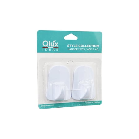 Qlux L-00735 2PCS Opak Beyaz Plastik Askı