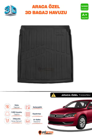 VW Passat B7 3D Pro Bagaj Havuzu 2010-2014 A+ Kalite