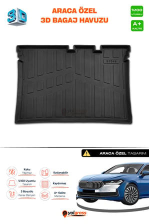 Skoda SuperB 3D Pro Bagaj Havuzu 2024 Üzeri A+ Kalite