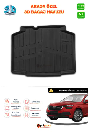 Skoda Kamiq 3D Pro Bagaj Havuzu Alt Bagaj 2019 Üzeri A+ Kalite
