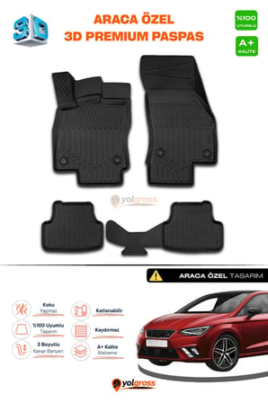 Seat Leon 3D Pro Havuzlu Paspas 2012-2020 A+ Kalite