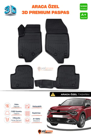 Citroen C4 3D Pro Havuzlu Paspas 2021 Üzeri A+ Kalite