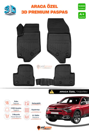 Citroen C4X 3D Pro Havuzlu Paspas 2022 Üzeri A+ Kalite