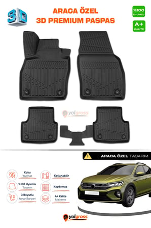 VW Taigo 3D Pro Havuzlu Paspas 2020 Üzeri A+ Kalite