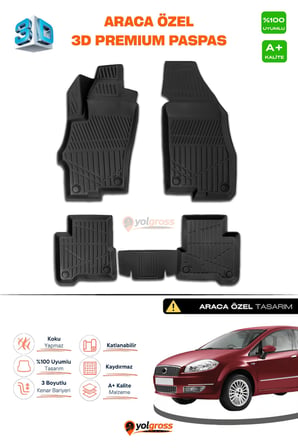Fiat Linea 3D Pro Havuzlu Paspas 2007-2018 A+ Kalite