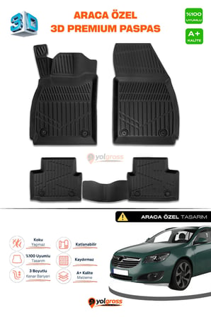 Opel Insignia 3D Pro Havuzlu Paspas 2012-2017 A+ Kalite