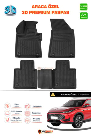 MG HS Turbo Hybrid 3D Pro Havuzlu Paspas 2024 Üzeri A+ Kalite