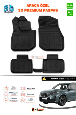 Bmw IX1 3D Pro Havuzlu Paspas 2024 Üzeri A+ Kalite