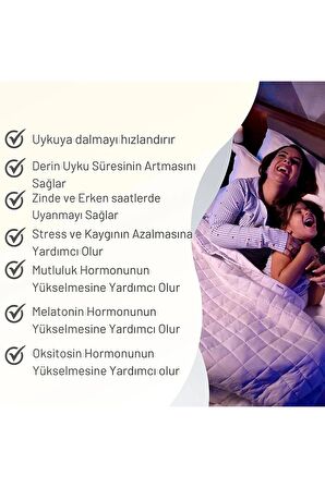 Vayomy Ağırlıklı Battaniye Tek Kişilik Yorgan 4 Kg Mavi 155x215 %100 Pamuk 4 Mevsim Kullanılabilir