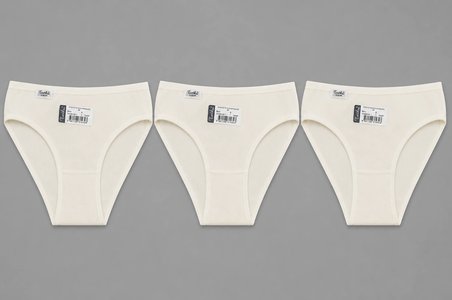 Tutku Kadın Elastan Düz Bikini Külot 3 LÜ SET