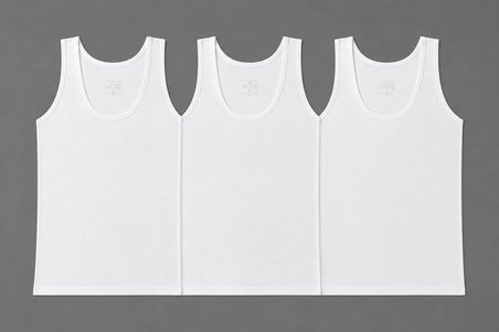 Tutku Çocuk Erkek Penye Atlet 3 LÜ SET