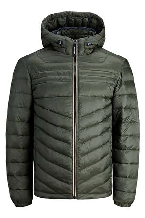 Jack & Jones Erkek Şişme Puffer Kapüşonlu Mont - 12211785